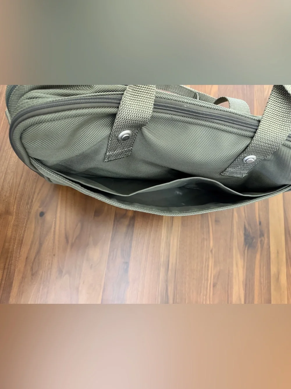 Briggs & Riley Olive Ballistic Nylon Laptop Case / Briefcase Bag — Missing Strap